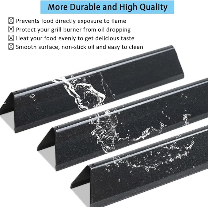 7635 15.3 Inch Flavorizer Bars for Weber Spirit I & II 200 Series Spirit E210 S210 E220 S220 Gas Grill with Front Control Knobs, Porcelain Enameled Heat Plate Flavor for Spirit 210 Replacement Parts