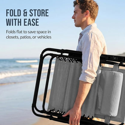Best Choice Products Set of 2 Extra Wide Adjustable Steel Mesh Zero Gravity - Image 7