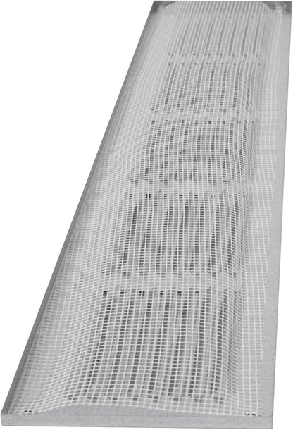 Repa Market Air Vent Cover 20x4 Inch (Outer Dimensions) Black Galvanized Steel Louvered Grill Cover with Mesh Screen - Wall or Ceiling Vent/HVAC Register - Indoor, Outdoor Ventilation Soffit Vent