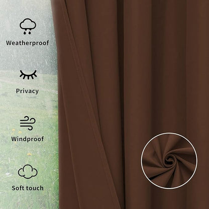 Easy-Going Outdoor Curtains for Patio 1 Panel, 54x108 inch, Weatherproof - Image 6