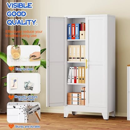GAIOUS 61''Tall Metal Garage Storage Cabinet, File Cabinet - Image 4