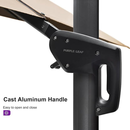 PURPLE LEAF Patio 11.5' x 11.5' Telescopic Umbrella - Image 7