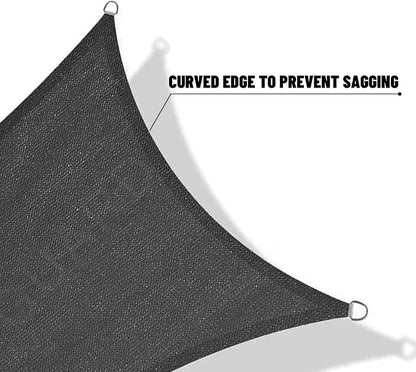 SUNNY GUARD Custom Size 7'x10'x12.2'Dark Grey Sun Shade Sail Right Triangle UV - Image 7