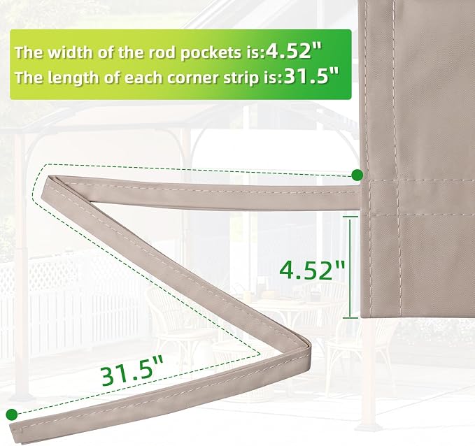 NOVINO Pergola Canopy Replacement Pergola Cover - Image 7