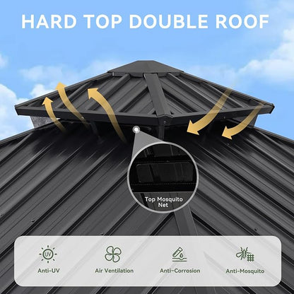 Aoxun Gazebo 8x8 Hardtop Gazebo - Image 7