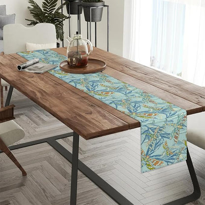Watercolour Dragonflies Table Runner Kitchen Dining Table Runner 13*48in Table Center Decor for Indoor Outdoor Home Holiday Party