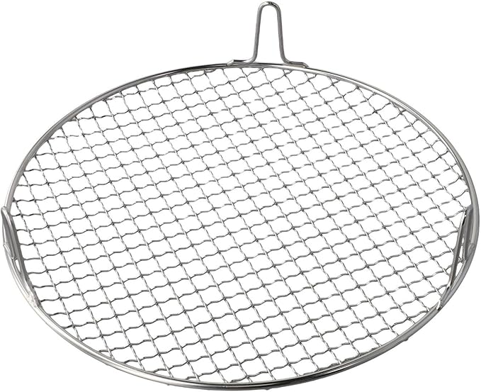 Stainless Steel BBQ Grill Grid with Legs, Round Grid Cooking Net, Even Heating for Outdoor Camping and Home Barbecue(30.5cm)