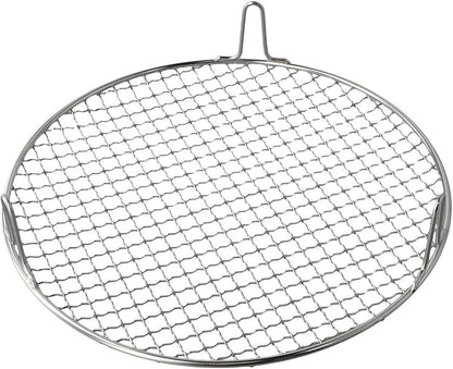 Stainless Steel BBQ Grill Grid with Legs, Round Grid Cooking Net, Even Heating for Outdoor Camping and Home Barbecue(30.5cm)