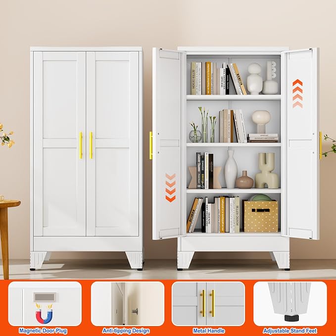 GAIOUS 47.2" Tall Metal Garage Storage Cabinet, File Cabinet - Image 7