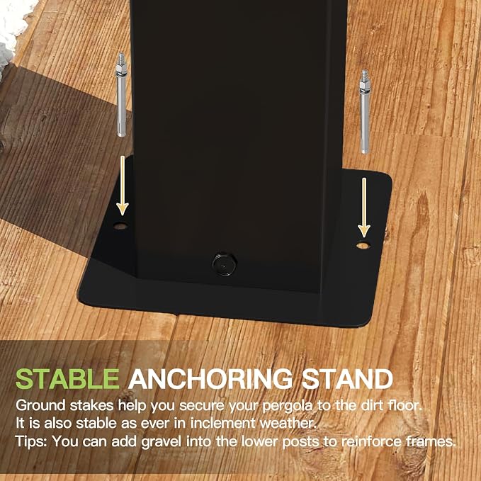Aoxun 10'x10' Outdoor Pergola, Patio Pergola - Image 6