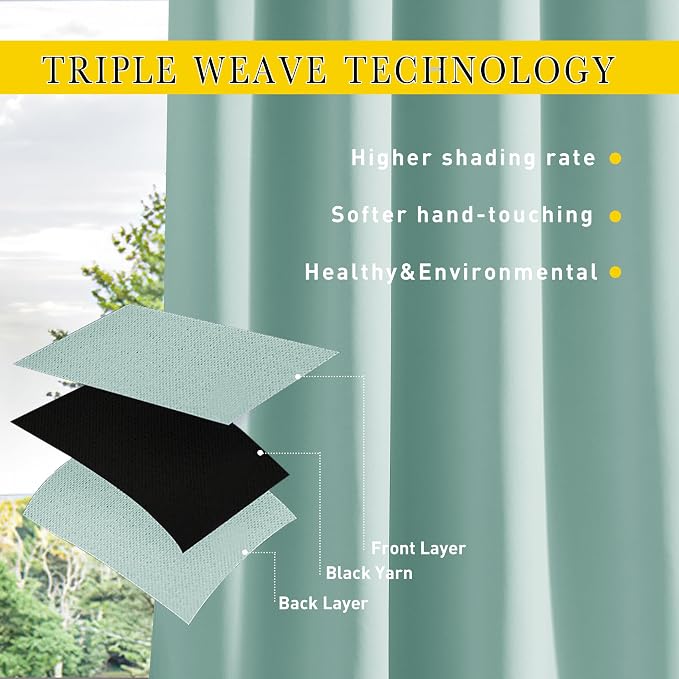 NICETOWN 2 PCs Waterproof Outdoor Curtains - Image 5
