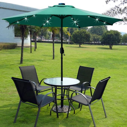 Sunnyglade 9' Solar LED Patio Umbrella, 8 Ribs, Tilt & Crank | 9Ft Patio - Image 5