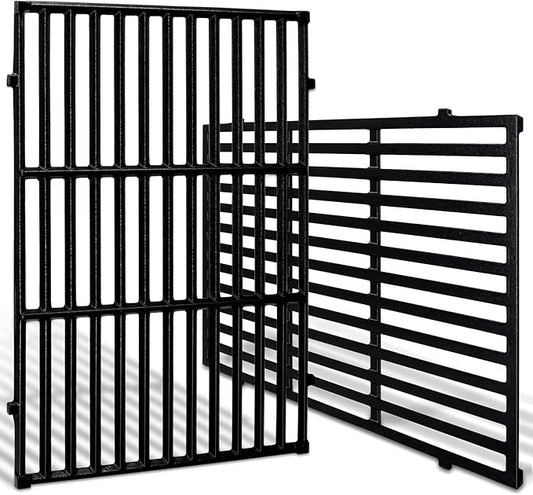 Adviace 19.5 Inch Cast Iron Grill Grates for Weber Genesis 300, Genesis E310 E320 E330 S310 S320 S330 EP310 EP320 EP330 Gas Grill, 7528 7524 Cooking Grates for Weber Genesis Grill Replacement Parts.