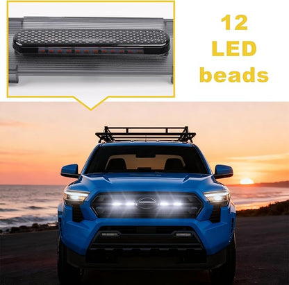 Front Grille Grill Lights for 2024 2025 Toyota Tacoma SR SR5 Led Grill Light Accessories(for SR sr5 only-LED-White)
