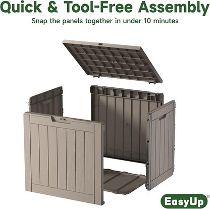 Outdoor Storage Box 38 Gallon Waterproof Resin Deck Boxes, - Image 8