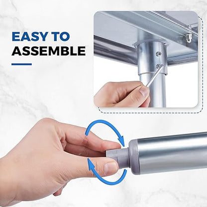 Profeeshaw Stainless Steel Prep Table 48x24 Inch NSF Commercial Work Table with Undershelf Heavy Duty Table for Kitchen Restaurant Home Hotel