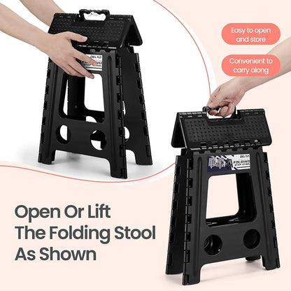Delxo 16 Inch Folding Step Stool, Foldable Step Stool - Image 6