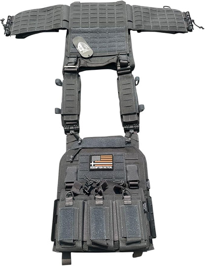Redemption Crusader 2.0 Molle Quick Release Buckles Airsoft Vest With Adjustable Size Sides And Triple Pouch
