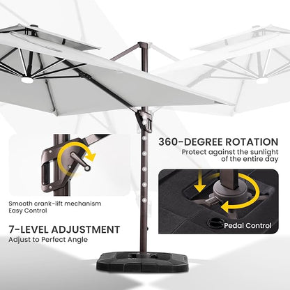10x10 FT Outdoor Cantilever Patio Umbrella - Image 6