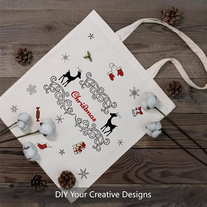 TOPDesign 5 | 12 | 24 | 48 | 192 Pack Economical Cotton Tote Bags, Lightweight Medium Reusable Grocery Shopping Cloth Bags, Suitable for DIY, Advertising, Promotion, Gift, Activity (5-Pack)