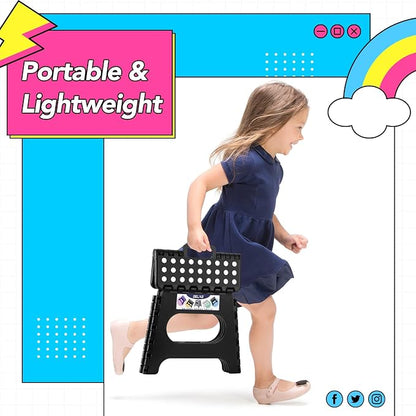 Delxo Folding Step Stool 11 Inch, 300 Lbs Step Stool - Image 2