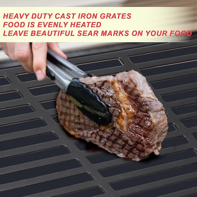 66097 Genesis II 400 Grill Grates for Weber Genesis GS4 II/LX 400 Series Grills Parts Genesis 2 E-410 S410 E-435 S-435 E-415 SE-410 LX S-440, 66089 Grates for Kitchen-aid 740-0781 Parts Cast Iron
