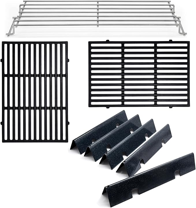 Criditpid Grill Replacement Parts for Weber GS4 Spirit 2 Grill Parts, 7636 Flavorizer Bars, 7638 Grates & 7641 Warming Rack Kit for Weber Spirit I/II 300 Series E310 E320 E330 S310 S320 S330 Grills.