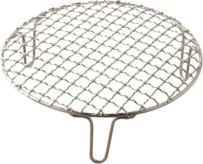 Stainless Steel BBQ Grill Grid with Legs, Round Grid Cooking Net, Even Heating for Outdoor Camping and Home Barbecue(20cm)