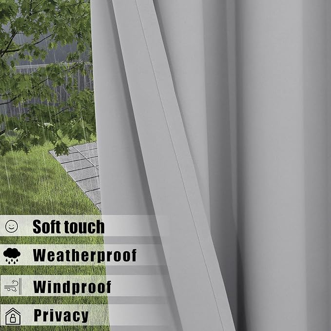 BONZER Waterproof Indoor/Outdoor Curtains - Image 3