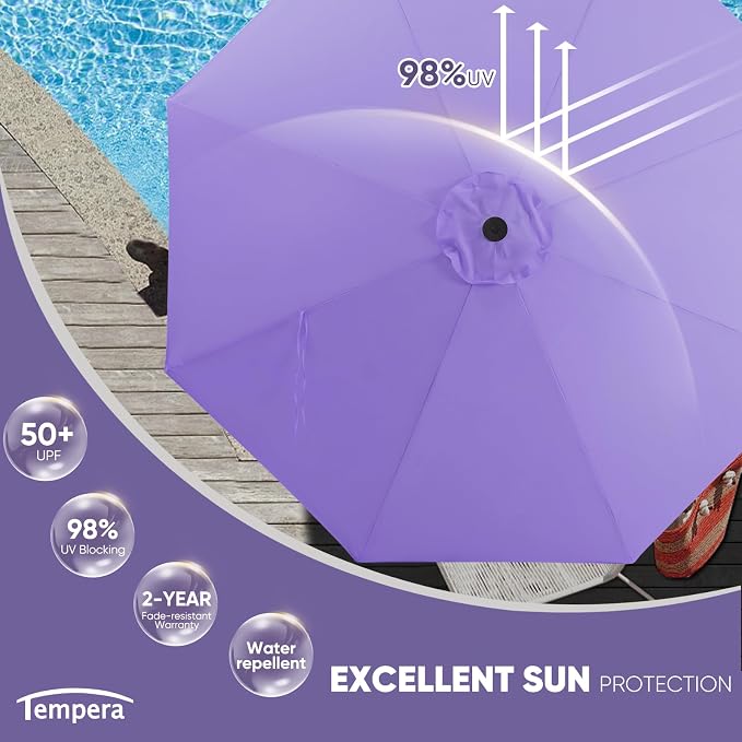 Tempera Patio Market Outdoor Table Umbrella - Image 2