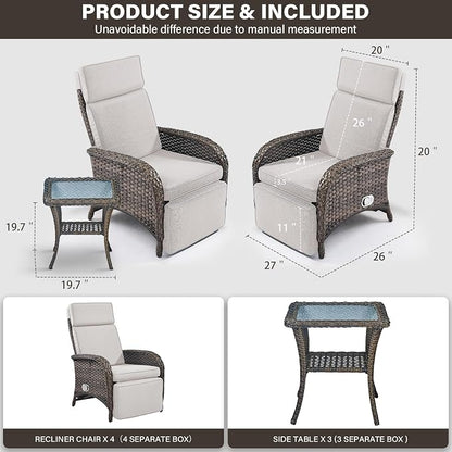 7 Piece Wicker Patio Furniture Set - Image 3