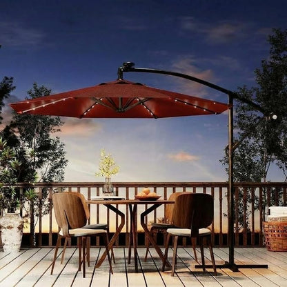 Garvee 10FT Solar Lights Offset Patio Umbrella by Garvee