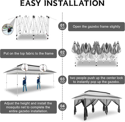 COBIZI 12x20 Pop up Canopy Tent - Image 6