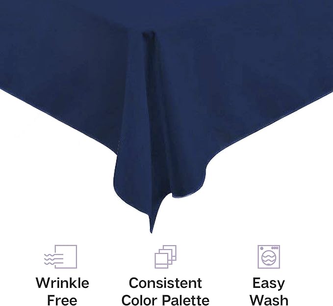 Gee Di Moda Rectangle Tablecloth - 60 x 126 Inch Chocolate Table Cloth for 8 Foot Rectangle Tables - Heavy Duty Washable Fabric - for Holiday Party, Dinner, Weddings, Baby Shower & Events