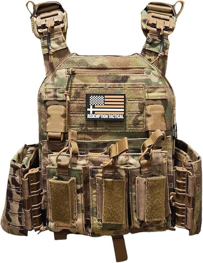 Redemption Crusader 2.0 Molle Quick Release Buckles Airsoft Vest With Adjustable Size Sides And Triple Pouch