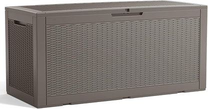 125 Gallon Outdoor Storage Box, Large Waterproof UV Resistant Deck Box by ASKPASS