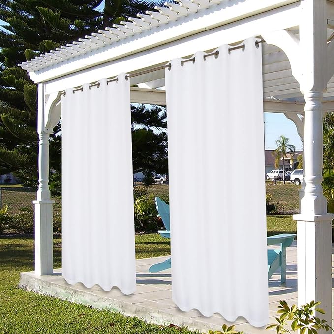 BONZER Outdoor Curtains for Patio Waterproof Thick Privacy | Grommet Sun Light - Image 7