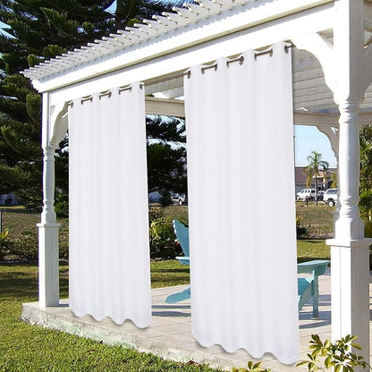 BONZER Outdoor Curtains for Patio Waterproof Thick Privacy | Grommet Sun Light - Image 7