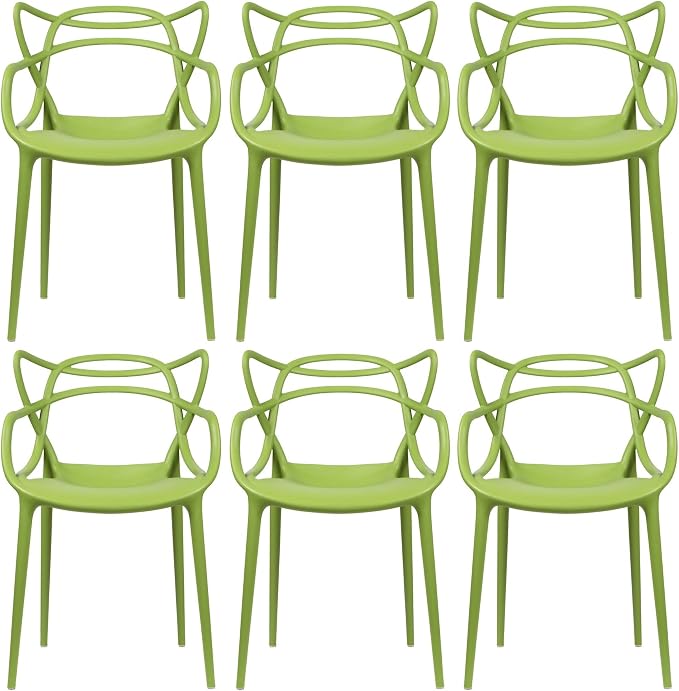 2xhome Modern Dining Chair | Stackable Indoor or Outdoor Entangled Side Chair | by 2xhome