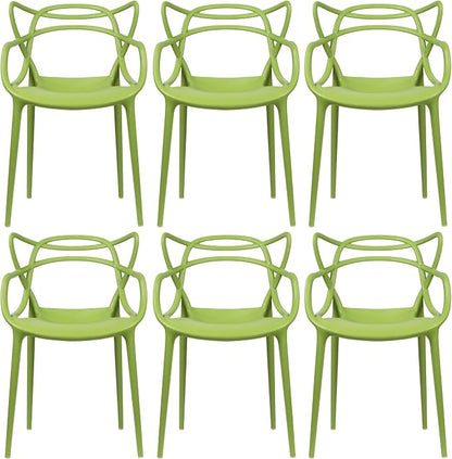 2xhome Modern Dining Chair | Stackable Indoor or Outdoor Entangled Side Chair | by 2xhome