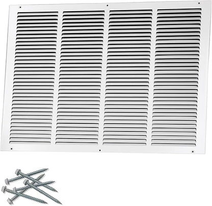 24"W x 18"H [Duct Opening Size] Steel Return Air Grille, Air Return Vent Cover for Ceiling and Sidewall - HVAC Air Vent Covers - [Outer Dimensions: 25.75"W x 19.75"H]