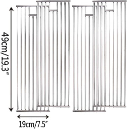 J&HYBBQ Stainless Steel Grill Grate 19 1/4 x 7.5 Inch, 7.8 mm Rod BBQ Grill Grate Compatible with Bull Angus, Brahma, Outlaw, Steer Premium, Lonestar Select, 7 Burner Premium, Lion Premium