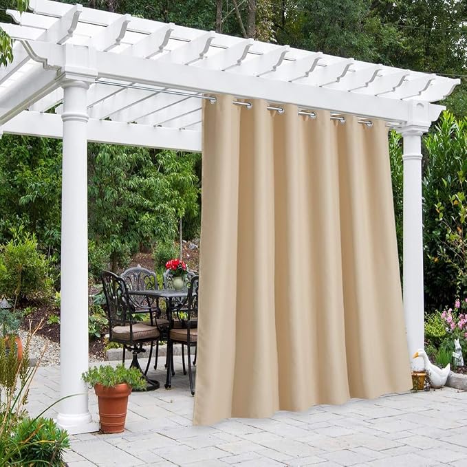 NICETOWN Patio Outdoor Curtain 95 inch Long Waterproof by NICETOWN