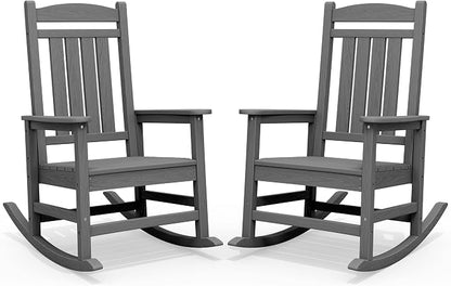 SERWALL Outdoor Rocking Chair Set of 2, Oversized Patio Rocking Chair, Yard | by SERWALL