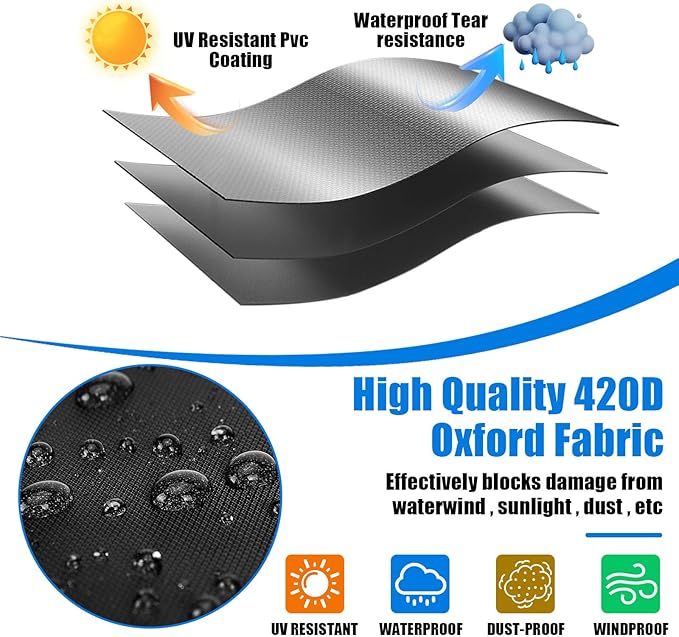 Pizza Oven Cover, for Aidpiza 12" Wood Fired Pizza Ovens for Polarco Forgeco Gas Pizza Grill, Heavy Duty Outdoor Accessories Portable, Waterproof Carry Cover