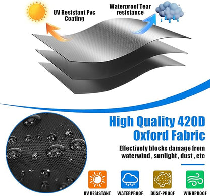Pizza Oven Cover, for Aidpiza 12" Wood Fired Pizza Ovens for Polarco Forgeco Gas Pizza Grill, Heavy Duty Outdoor Accessories Portable, Waterproof Carry Cover