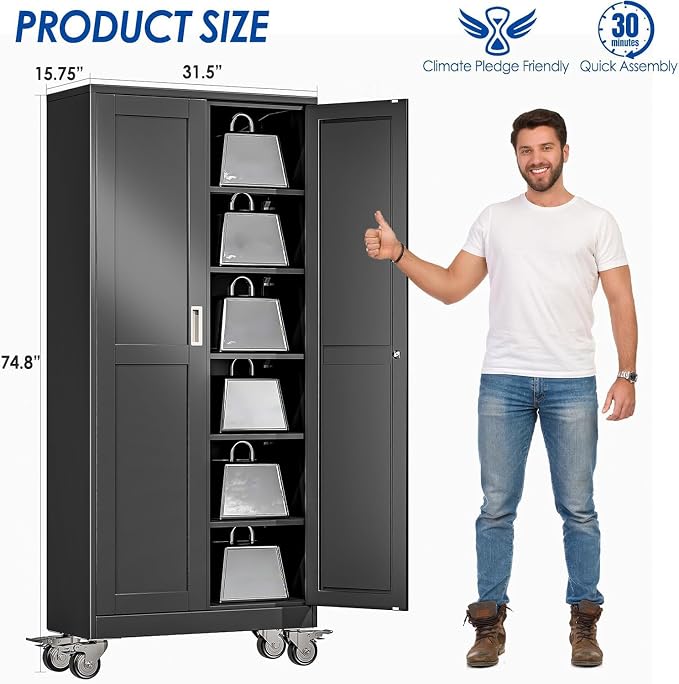 GAIOUS Metal Garage Storage Cabinet - Image 2