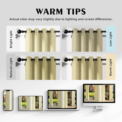 Set of 4 Outdoor Curtains for Patio Waterproof, Breathable Grommet Panels for - Image 5