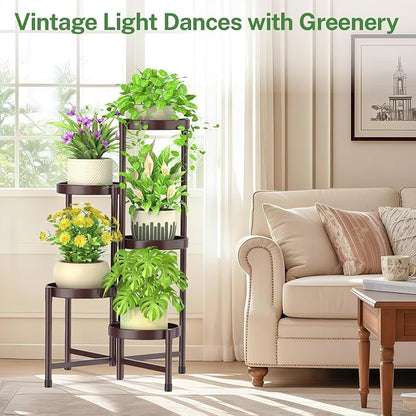 iDavosic.ly Plant Stand Indoor Outdoor, 5 Tier Metal Corner Shelf, Bronze | - Image 8