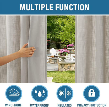 H.VERSAILTEX Patio Curtains Outdoor Linen Look - Image 5